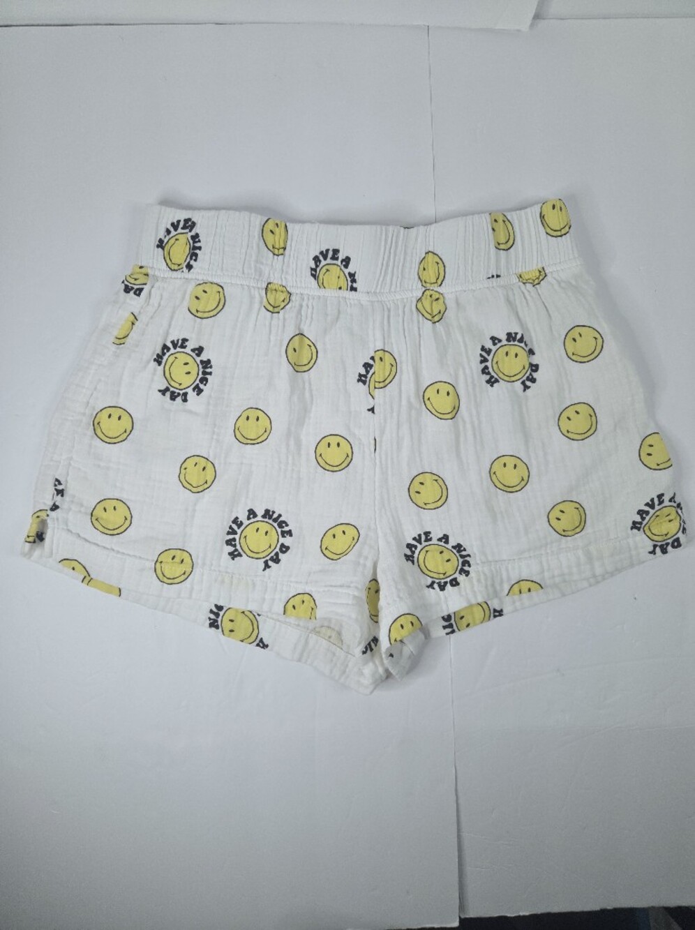 American Eagle AE Lounge Smiley Face Gauze Shorts Small  Sleep Pajama short
